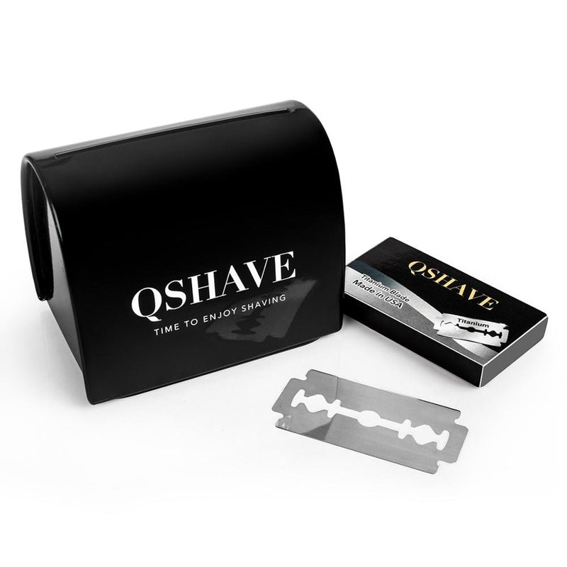 QSHAVE Blade Disposal Case Safe Storage Bank for Used Safety Razor Blades Household Safe Guard QM3239