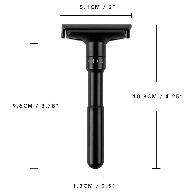 QShave Luxurious Black Adjustable Safety Razor Safety Razor Men Shaving + 5  Blades RD928