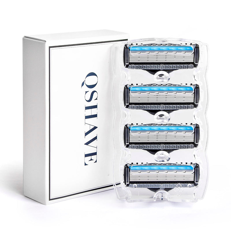 QShave It Blue Series Manual Shaving Razor Blade for Man Blade Refill X5 Blade Plus 1 Trimmer Blade USA Top Blade  RQ504