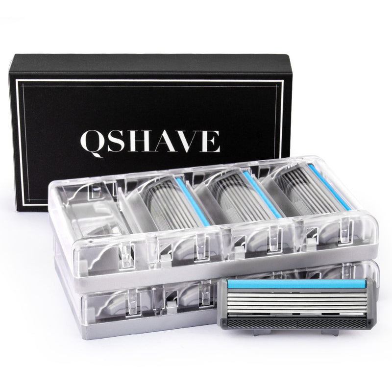 Qshave Black Spider Man Manual Shaving Razor Germany X5 Blade with Trimmer Blade RS504